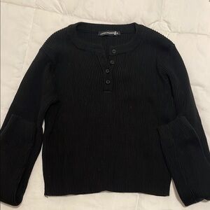 Brandy Melville Black Ribbed Sweater